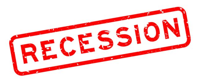 RECESSION square A red small
