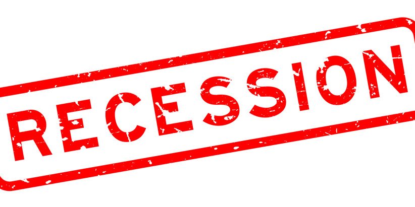 RECESSION square A red small